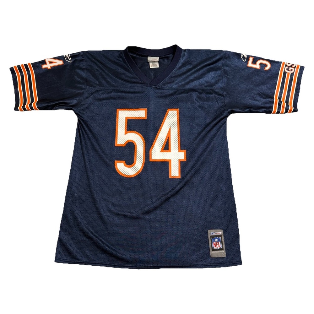 Vintage Brian Urlacher Chicago Bears Jersey Mens L Navy Blue NFL Football Y2K